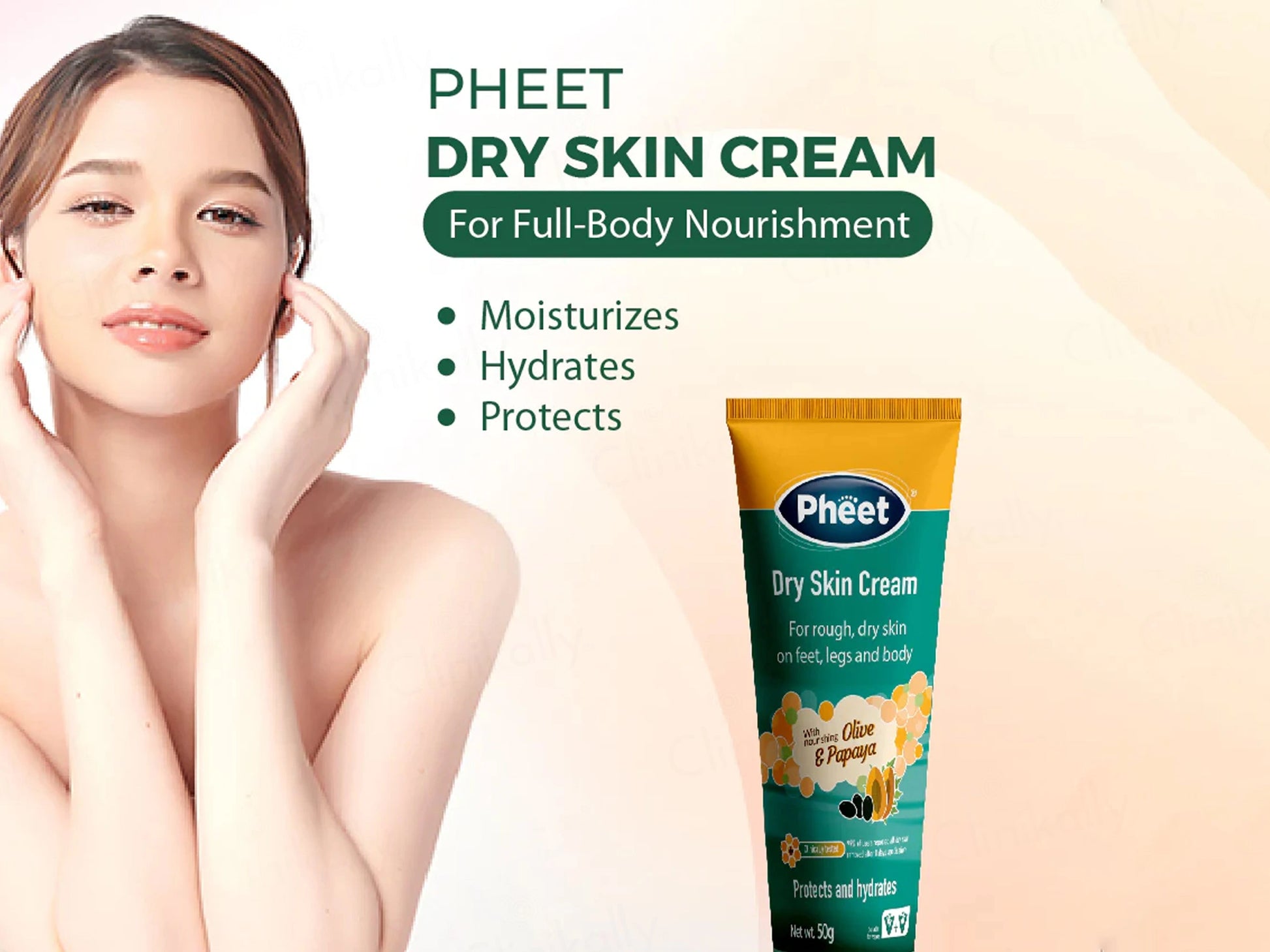 Pheet Dry Skin Cream With Olive and  Papaya