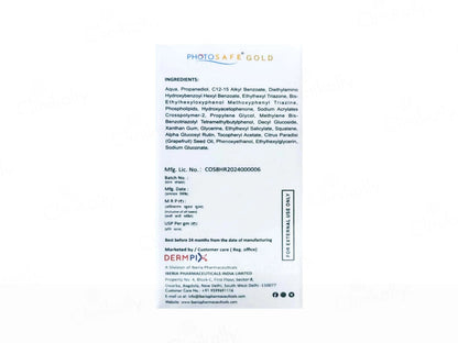 Photosafe Gold Invisible Sunscreen Water Gel