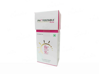 Photostable Acne Sunscreen Gel SPF 55 PA