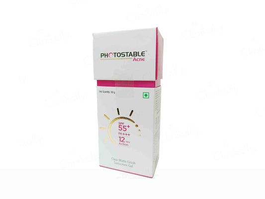 Photostable Acne Sunscreen Gel SPF 55 PA