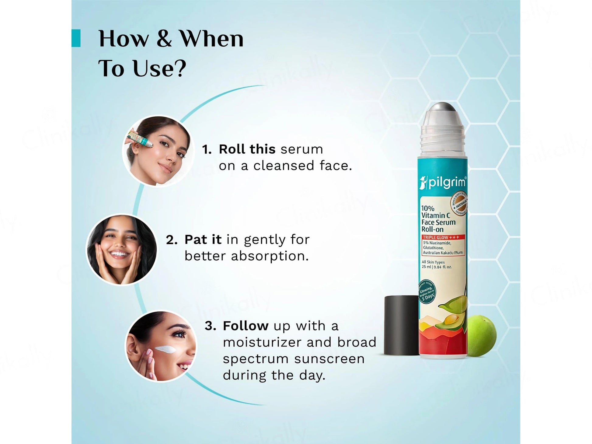 Pilgrim 10 Percent Vitamin C Face Serum Roll-On
