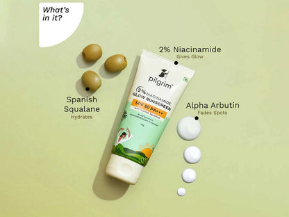 Pilgrim 2 Percent Niacinamide Glow Sunscreen SPF 50 PA
