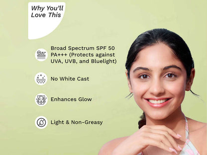 Pilgrim 2 Percent Niacinamide Glow Sunscreen SPF 50 PA
