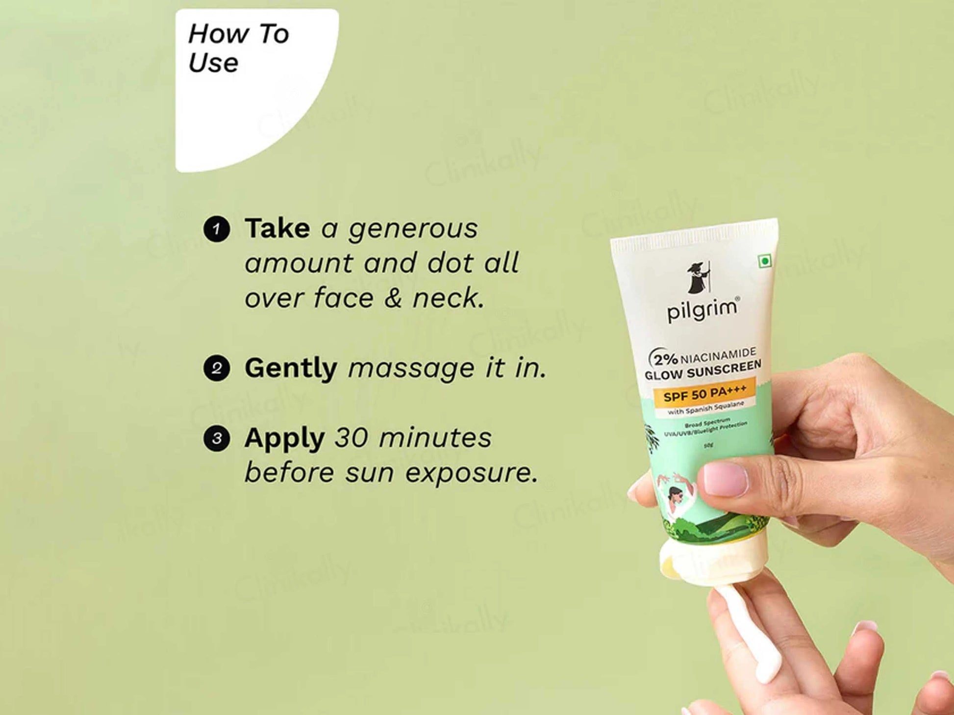 Pilgrim 2 Percent Niacinamide Glow Sunscreen SPF 50 PA