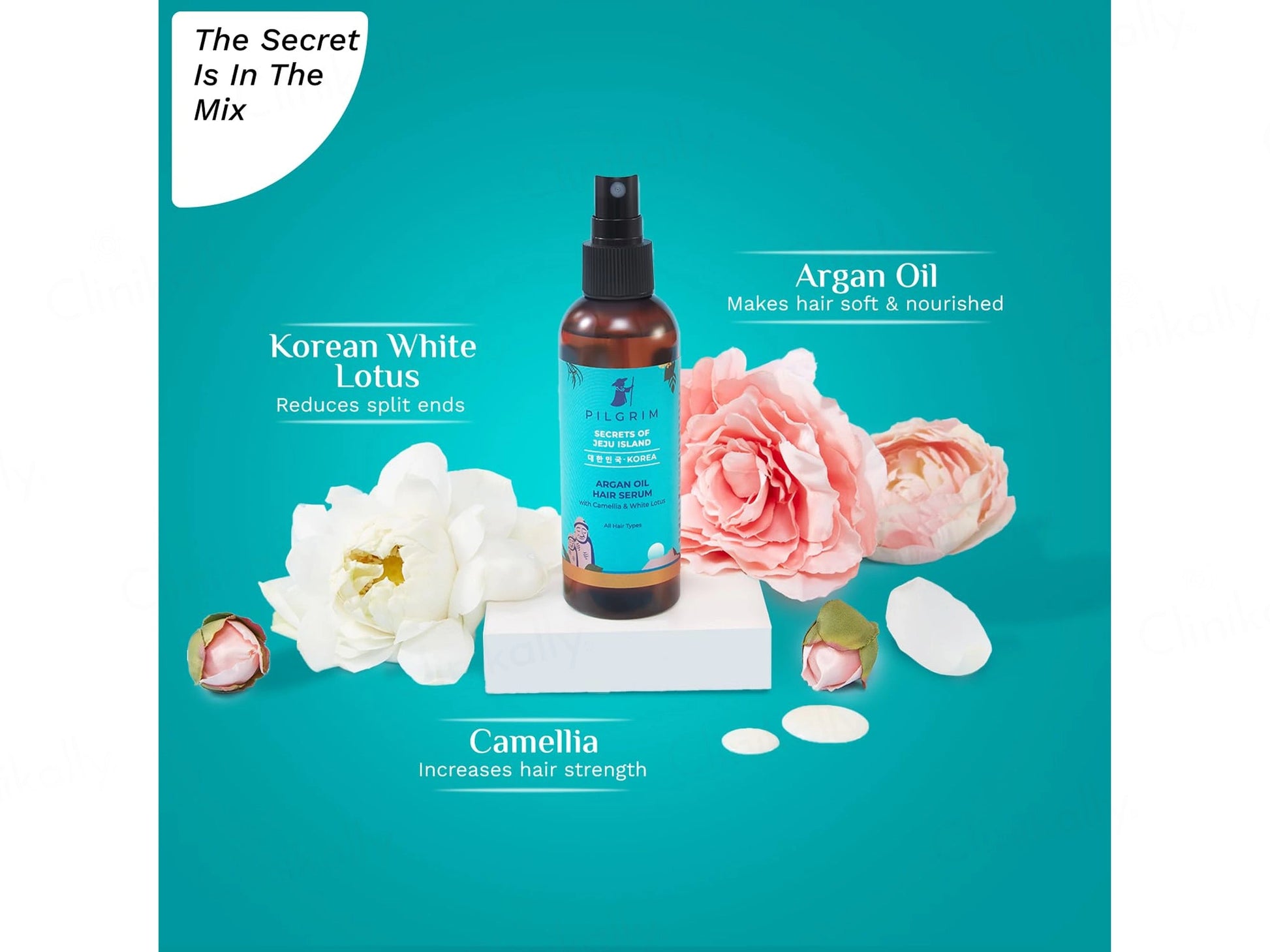 Pilgrim Argan Oil Hair Serum with Camellia and  White Lotus