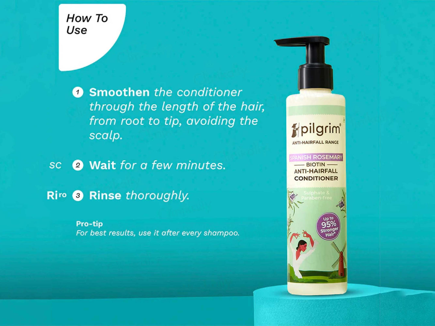 Pilgrim Spanish Rosemary and  Biotin Anti-Hairfall Conditioner