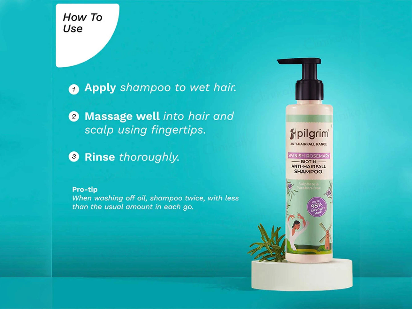 Pilgrim Spanish Rosemary and  Biotin Anti-Hairfall Shampoo