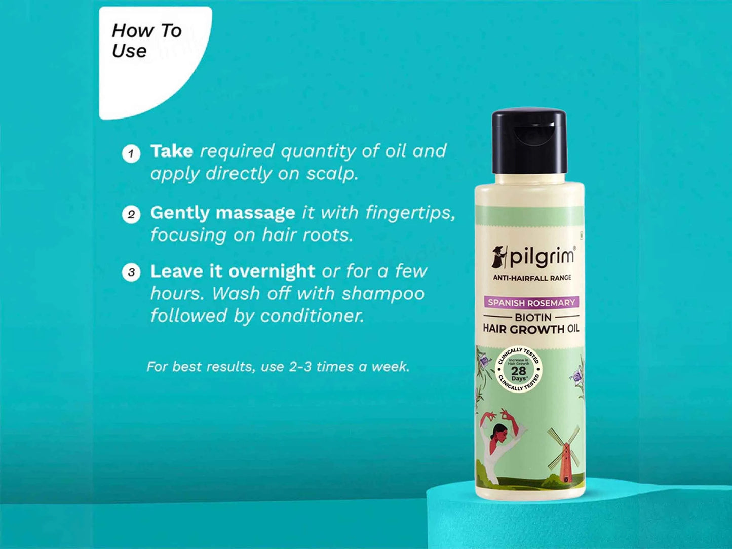 Pilgrim Spanish Rosemary and  Biotin Hair Growth Oil