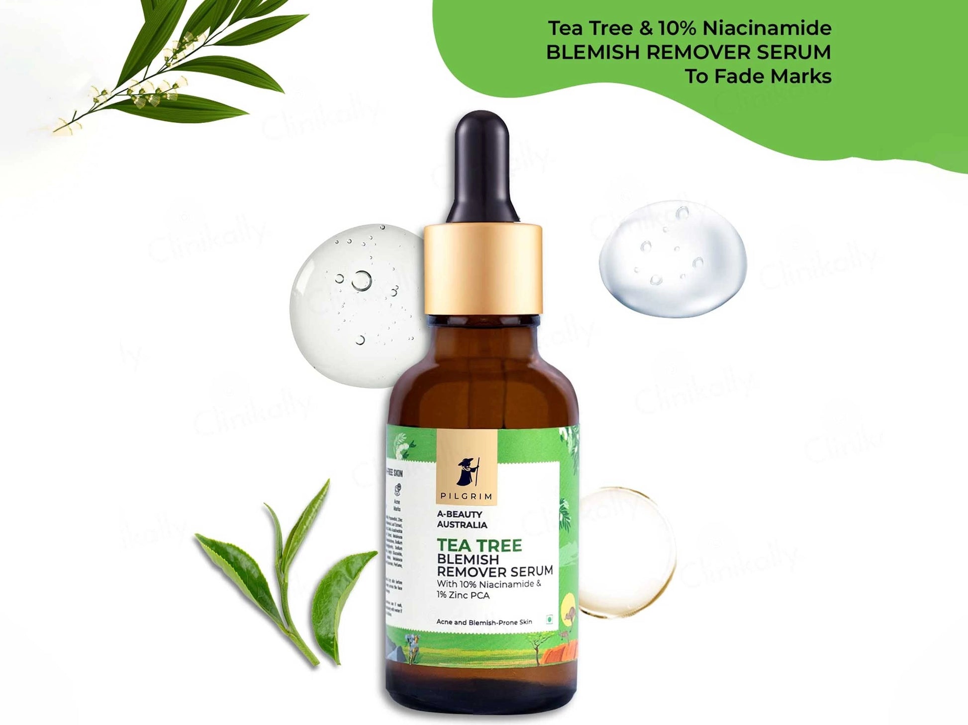 Pilgrim Tea Tree and  10 Percent Niacinamide Blemish Remover Serum