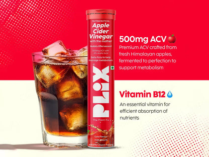 Plix Apple Cider Vinegar Effervescent Tablet