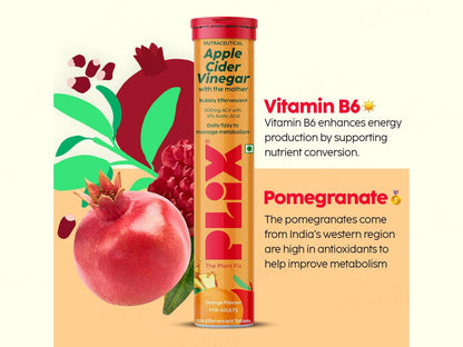 Plix Apple Cider Vinegar Effervescent Tablet