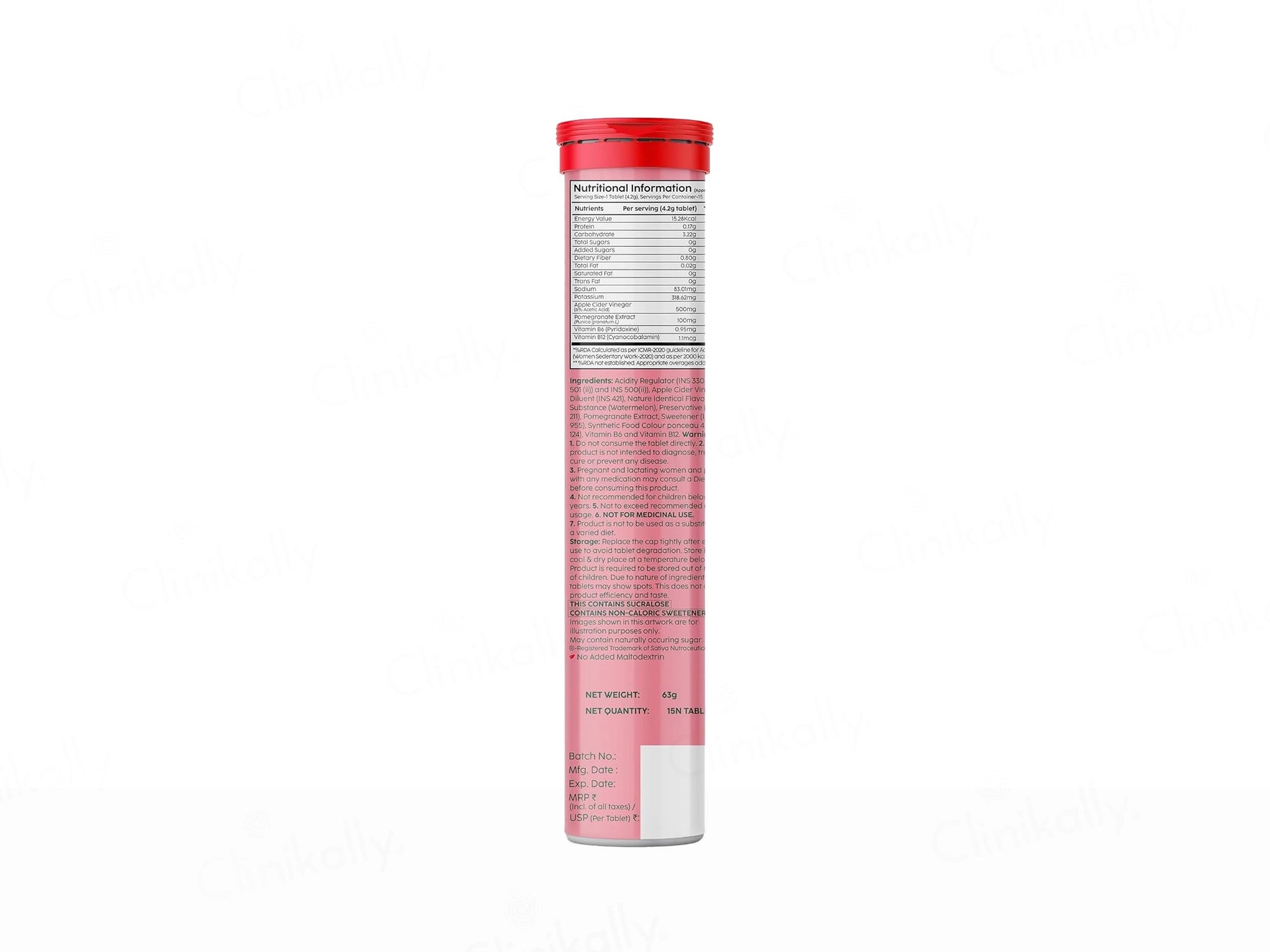 Plix Apple Cider Vinegar Effervescent Tablet