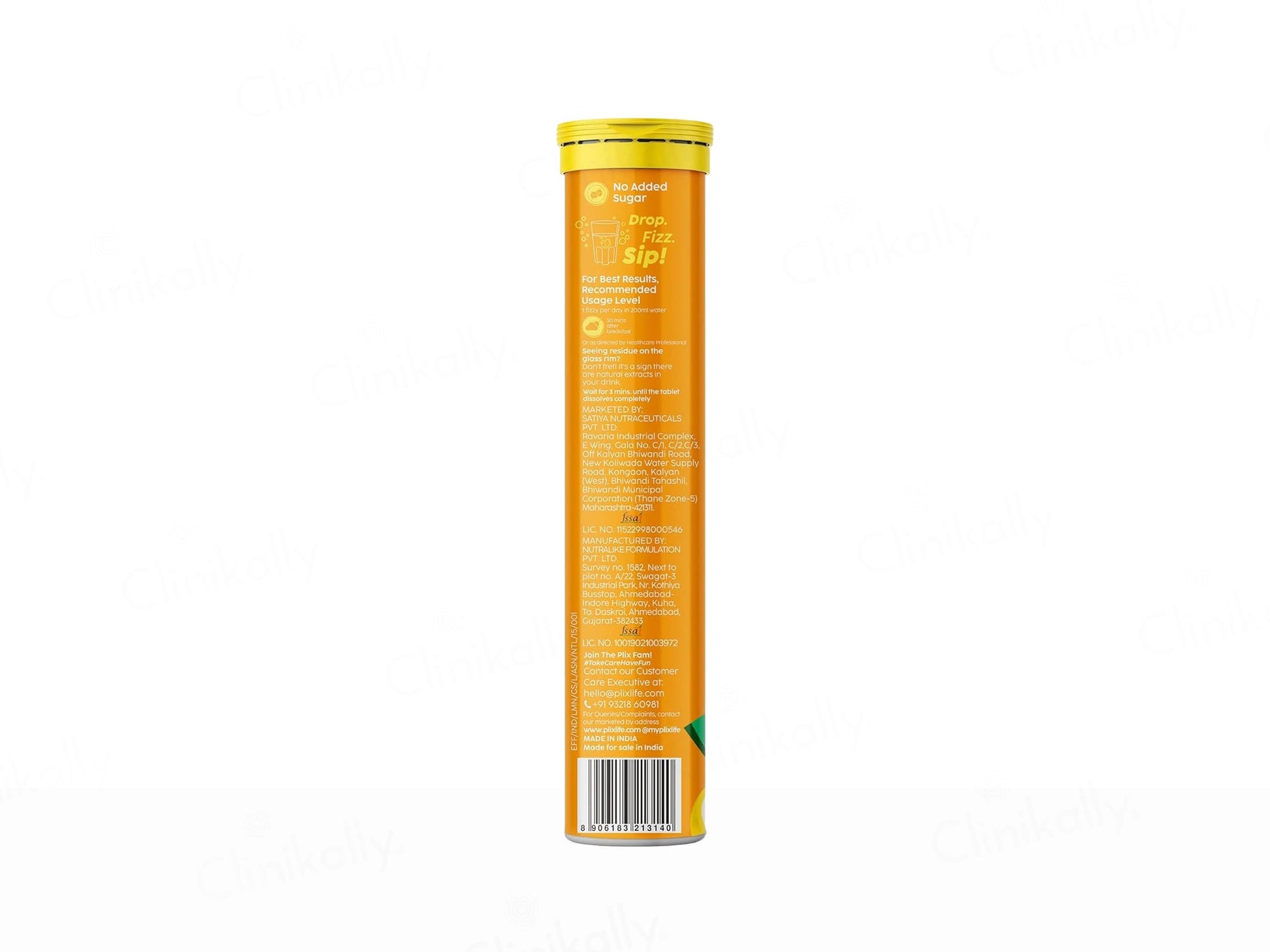 Plix Glowy Skin Effervescent Tablet - Lemon Flavour