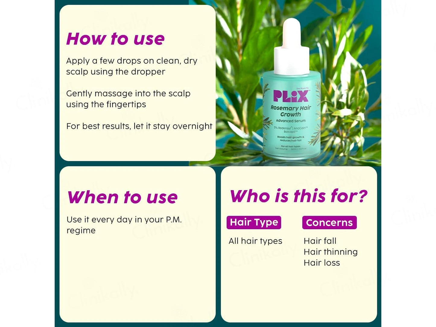 Plix Rosemary Hair Growth Advanced Serum