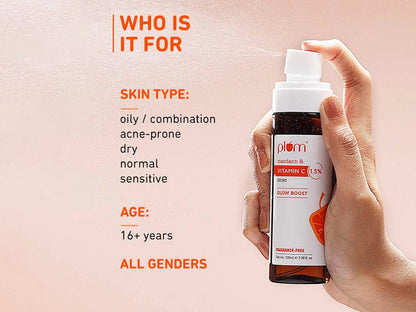 Plum 1.5 Percent Vitamin C Glow Boost Face Toner With Mandarin