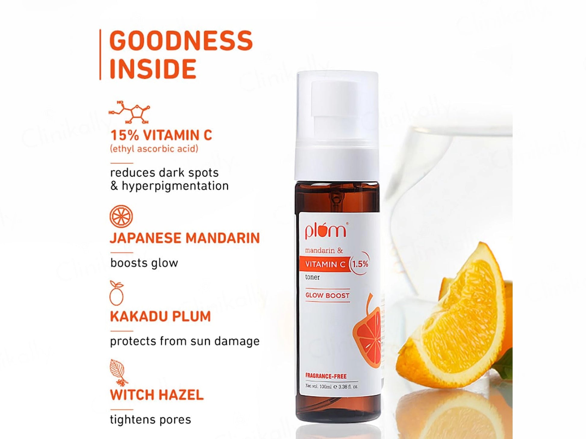 Plum 1.5 Percent Vitamin C Glow Boost Face Toner With Mandarin