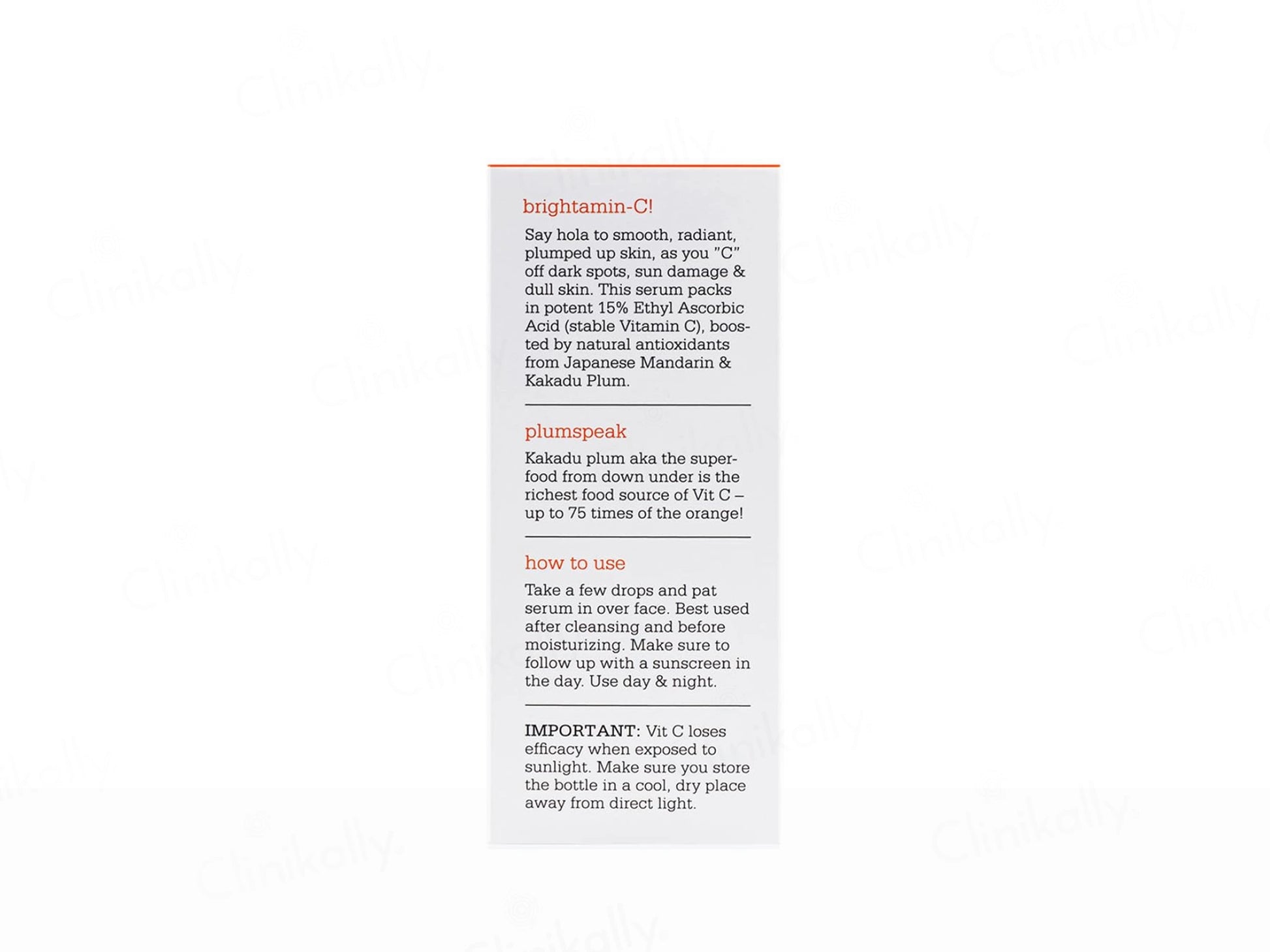Plum 15 Percent Vitamin C Glow Boost Face Serum With Mandarin