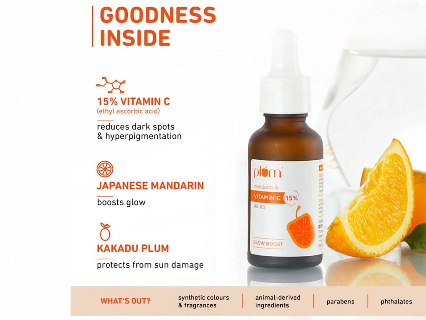 Plum 15 Percent Vitamin C Glow Boost Face Serum With Mandarin