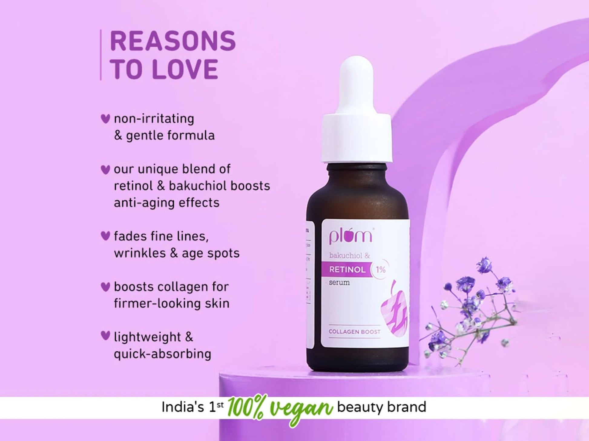 Plum 1 Percent Retinol Collagen Boost Face Serum With Bakuchiol