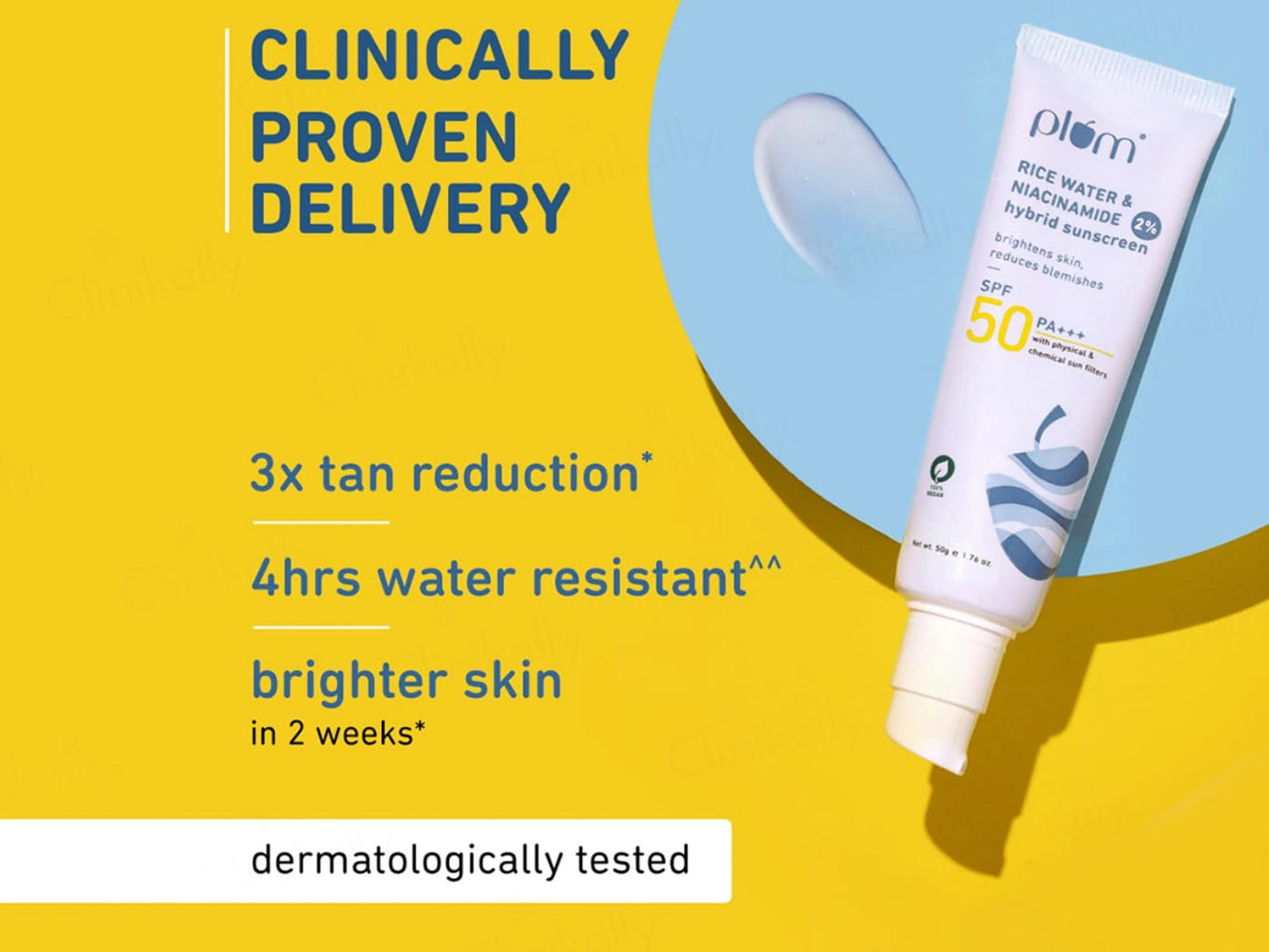 Plum 2 Percent Niacinamide Hybrid Sunscreen With Rice Water SPF 50 PA