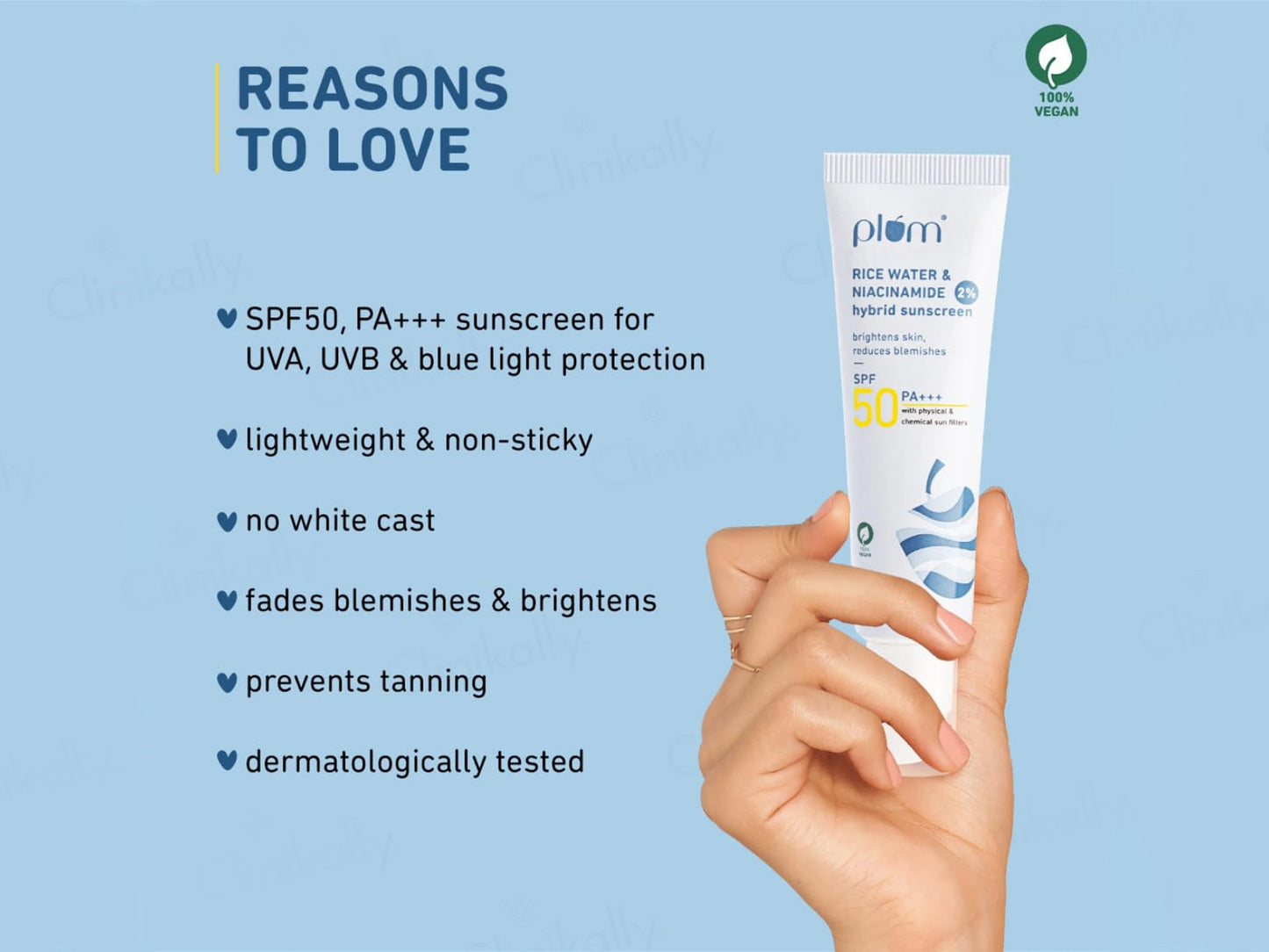 Plum 2 Percent Niacinamide Hybrid Sunscreen With Rice Water SPF 50 PA