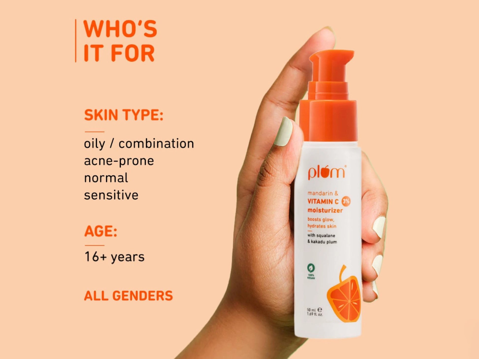 Plum 3 Percent Vitamin C Glow Boost Moisturizer With Mandarin
