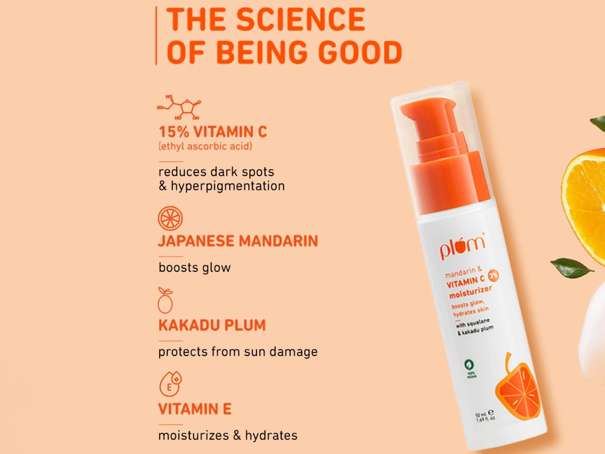 Plum 3 Percent Vitamin C Glow Boost Moisturizer With Mandarin