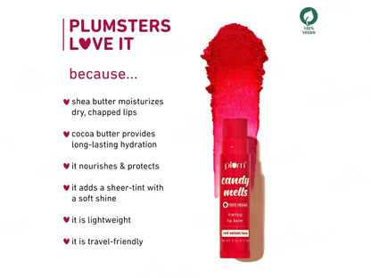 Plum Candy Melts Red Velvet Love Tinted Lip Balm