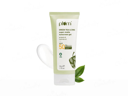 Plum Green Tea and  Zinc Super-Matte Sunscreen Gel SPF 50 PA