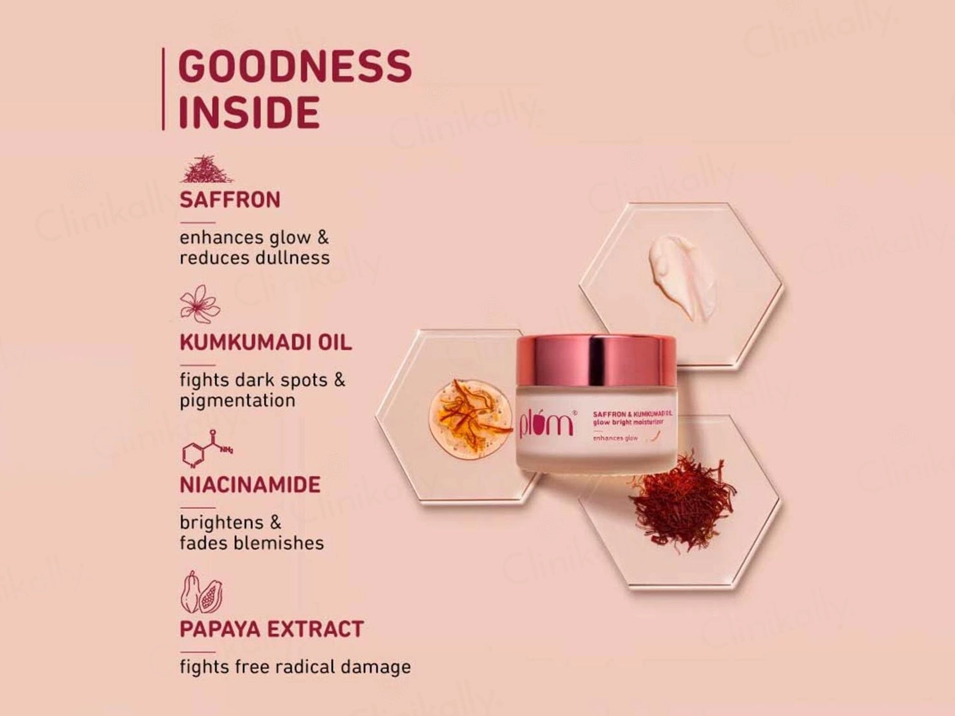 Plum Saffron and  Kumkumadi Oil Glow Bright Moisturizer SPF 35