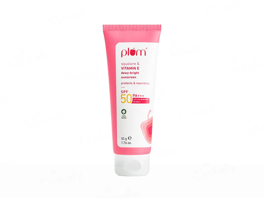 Plum Squalane and  Vitamin E Dewy-Bright Sunscreen SPF 50 PA