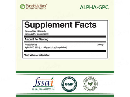 Pure Nutrition Alpha-GPC 300mg Veg Capsule