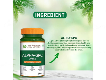 Pure Nutrition Alpha-GPC 300mg Veg Capsule