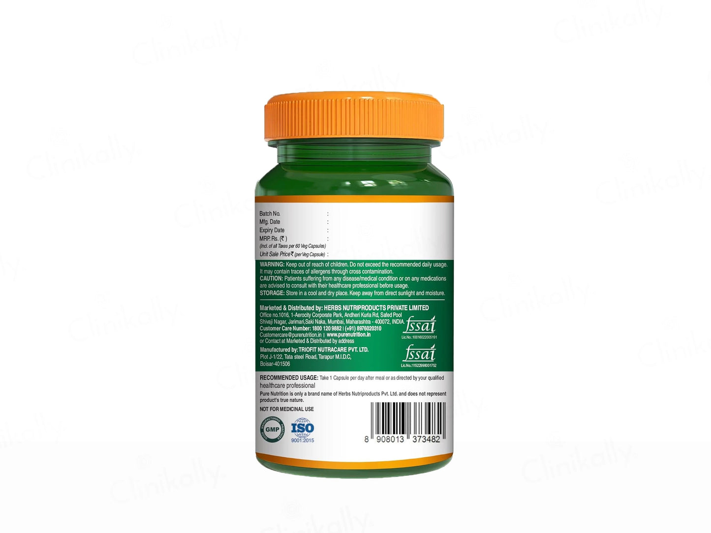 Pure Nutrition B-Complex Health Supplement Veg Tablet
