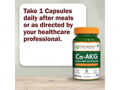 Pure Nutrition Ca-AKG 500mg Veg Capsule