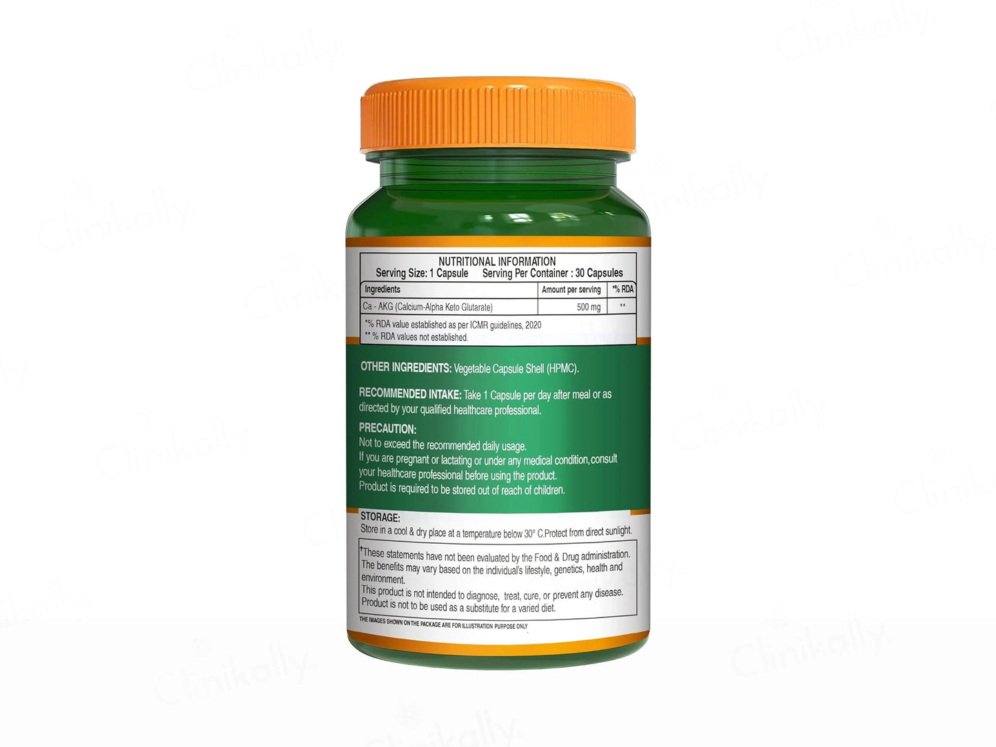 Pure Nutrition Ca-AKG 500mg Veg Capsule