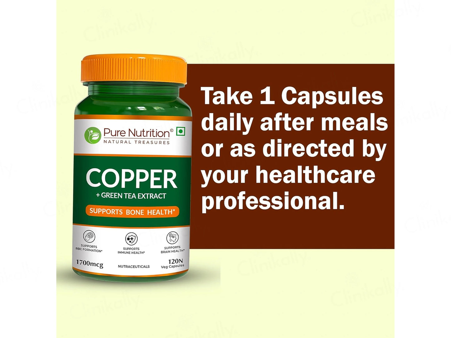 Pure Nutrition Copper  Green Tea Extract Veg Capsule