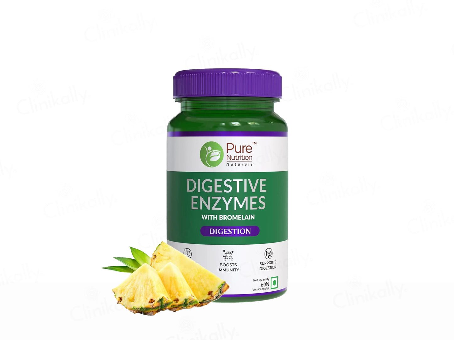 Pure Nutrition Digestive Enzymes With Bromelain Veg Capsule