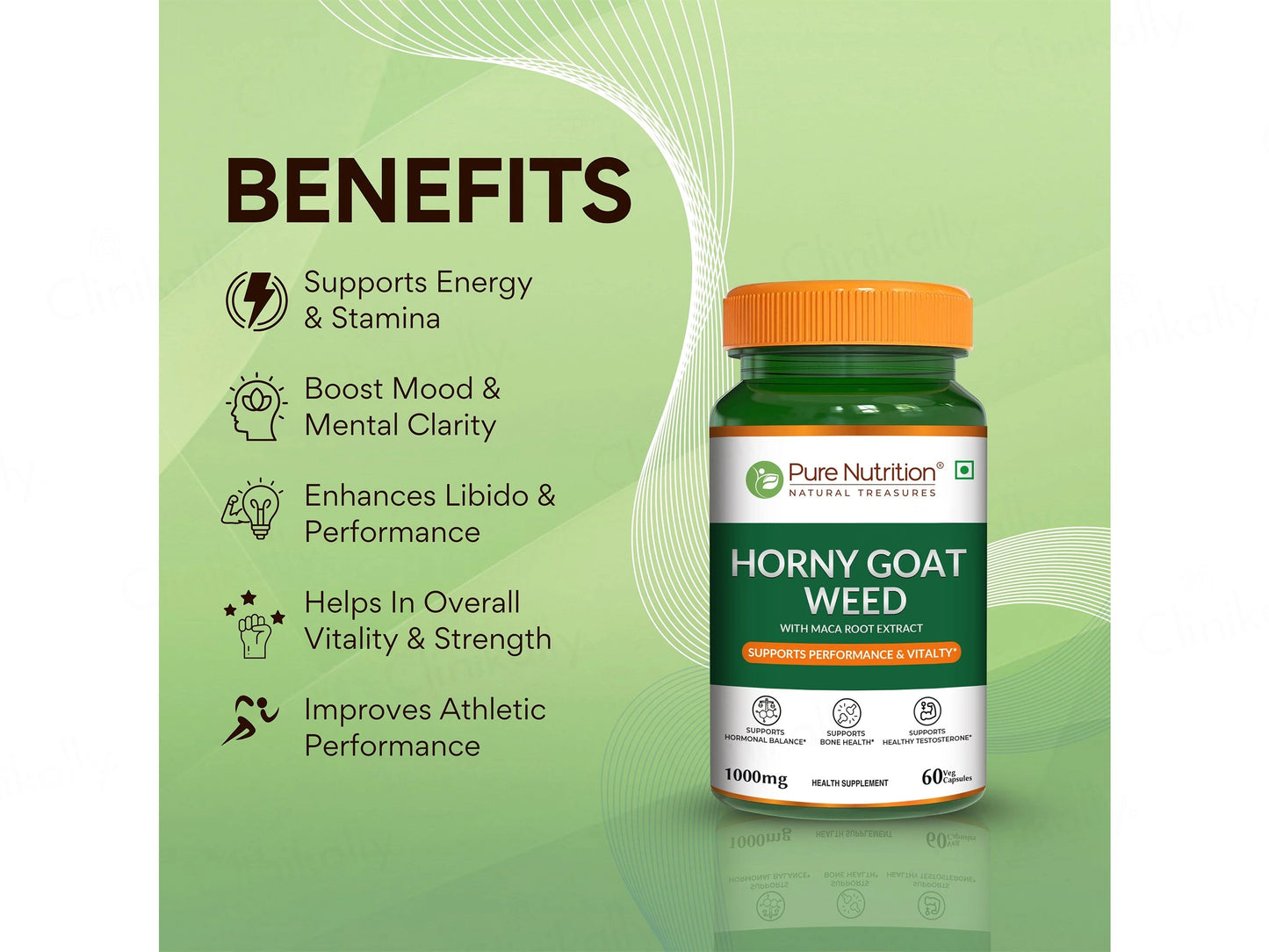 Pure Nutrition Horny Goat Weed 1000mg Veg Capsule