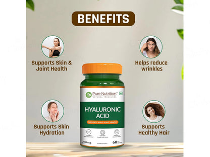 Pure Nutrition Hyaluronic Acid 200mg Veg Capsule