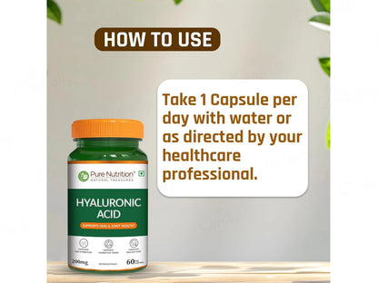 Pure Nutrition Hyaluronic Acid 200mg Veg Capsule