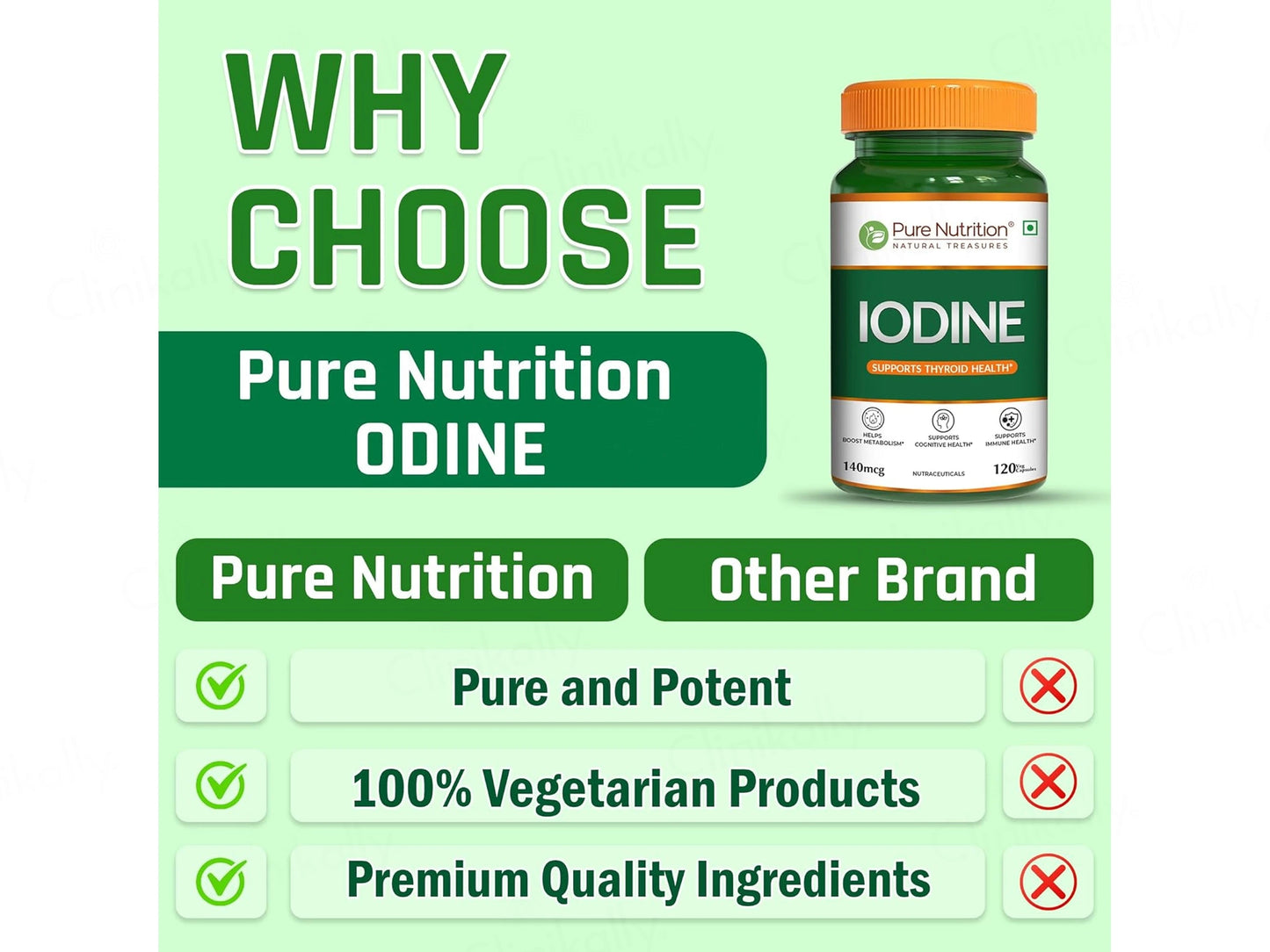 Pure Nutrition Iodine Veg Capsule