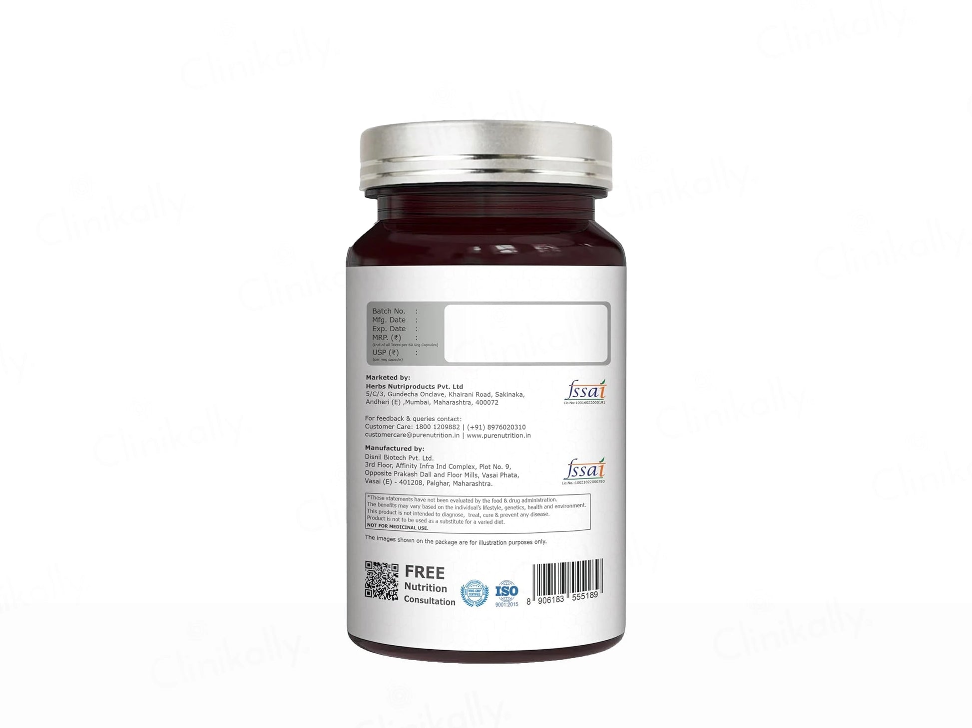 Pure Nutrition Joint Pro 1308mg Veg Capsule