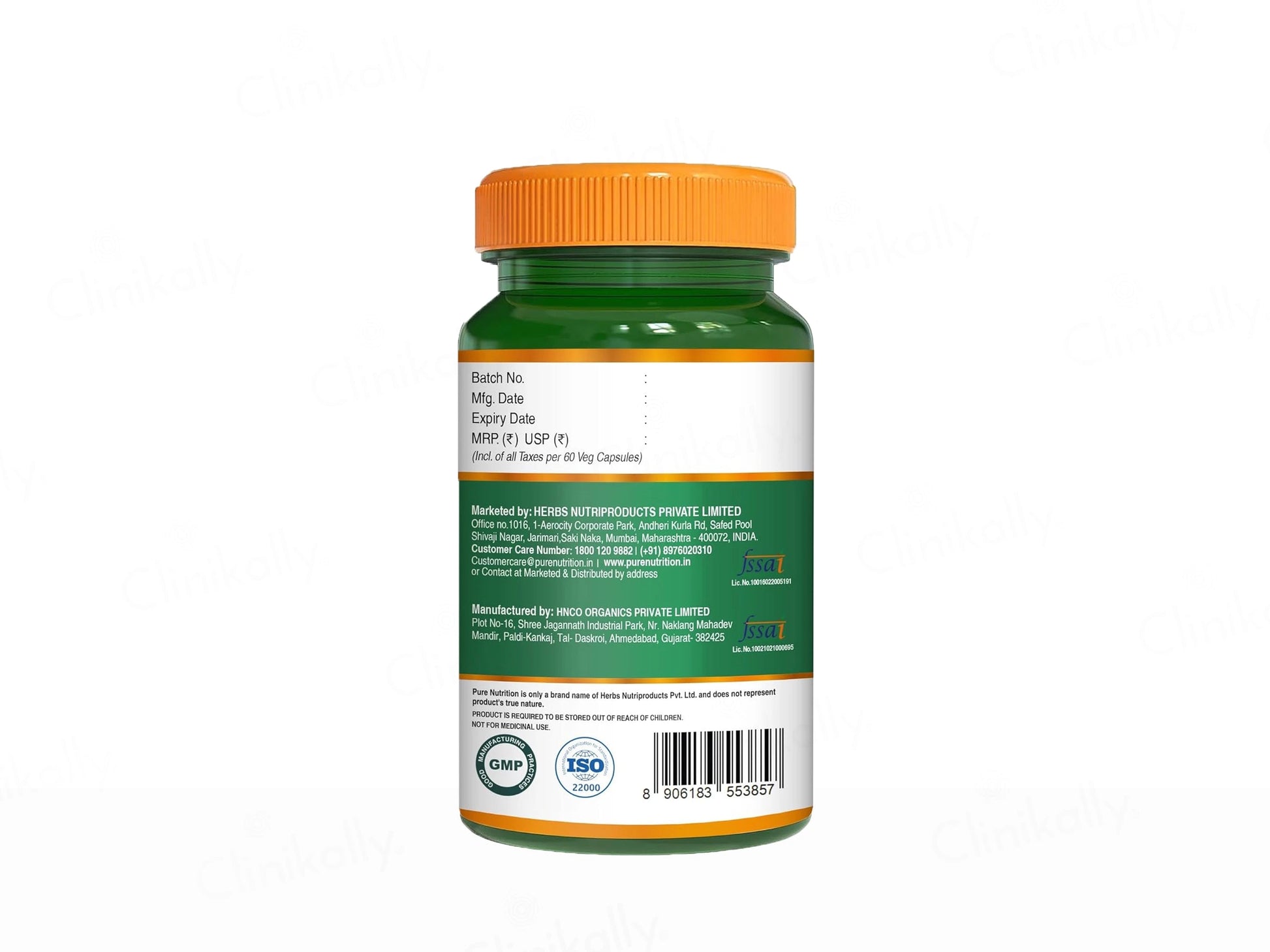 Pure Nutrition Kapikachhu Mucuna Pruriens 500mg Veg Capsule