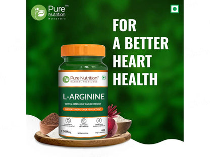 Pure Nutrition L-Arginine 1500mg Veg Capsule