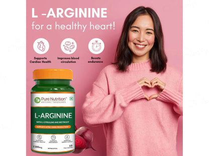 Pure Nutrition L-Arginine 1500mg Veg Capsule