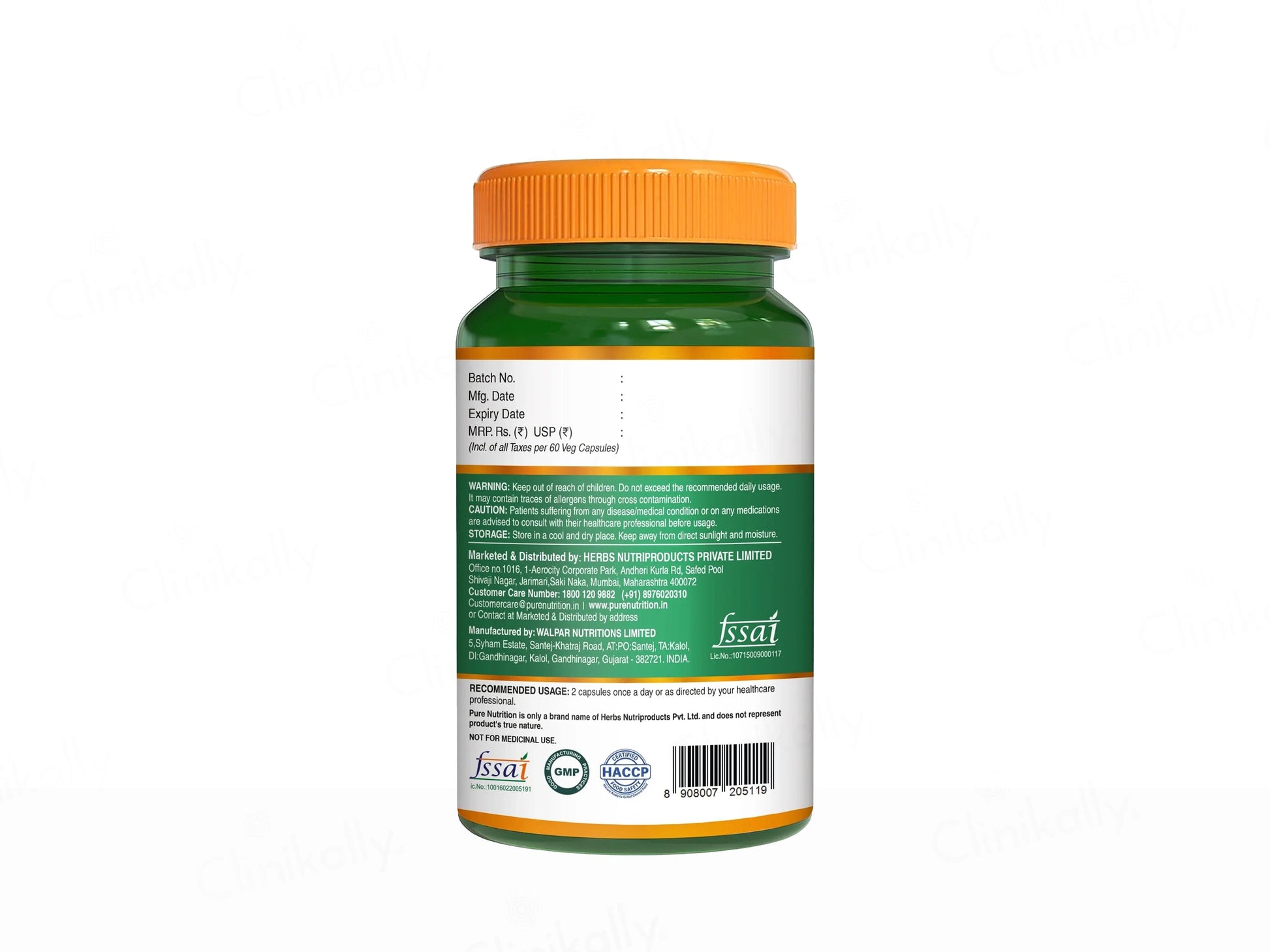 Pure Nutrition L-Arginine 1500mg Veg Capsule