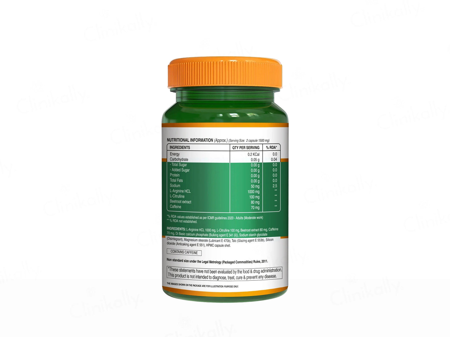Pure Nutrition L-Arginine 1500mg Veg Capsule