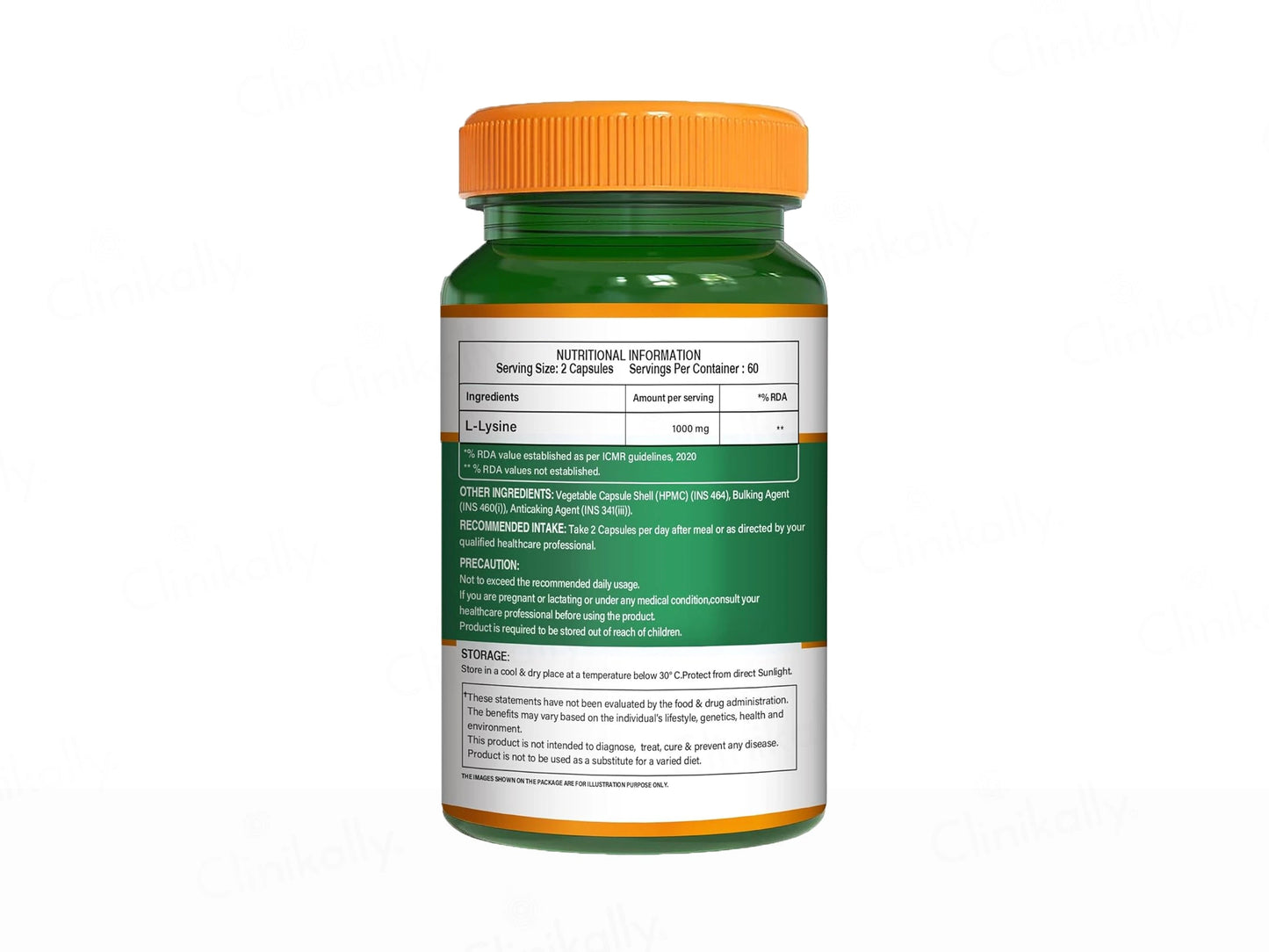 Pure Nutrition L-Lysine 1000mg Veg Capsule