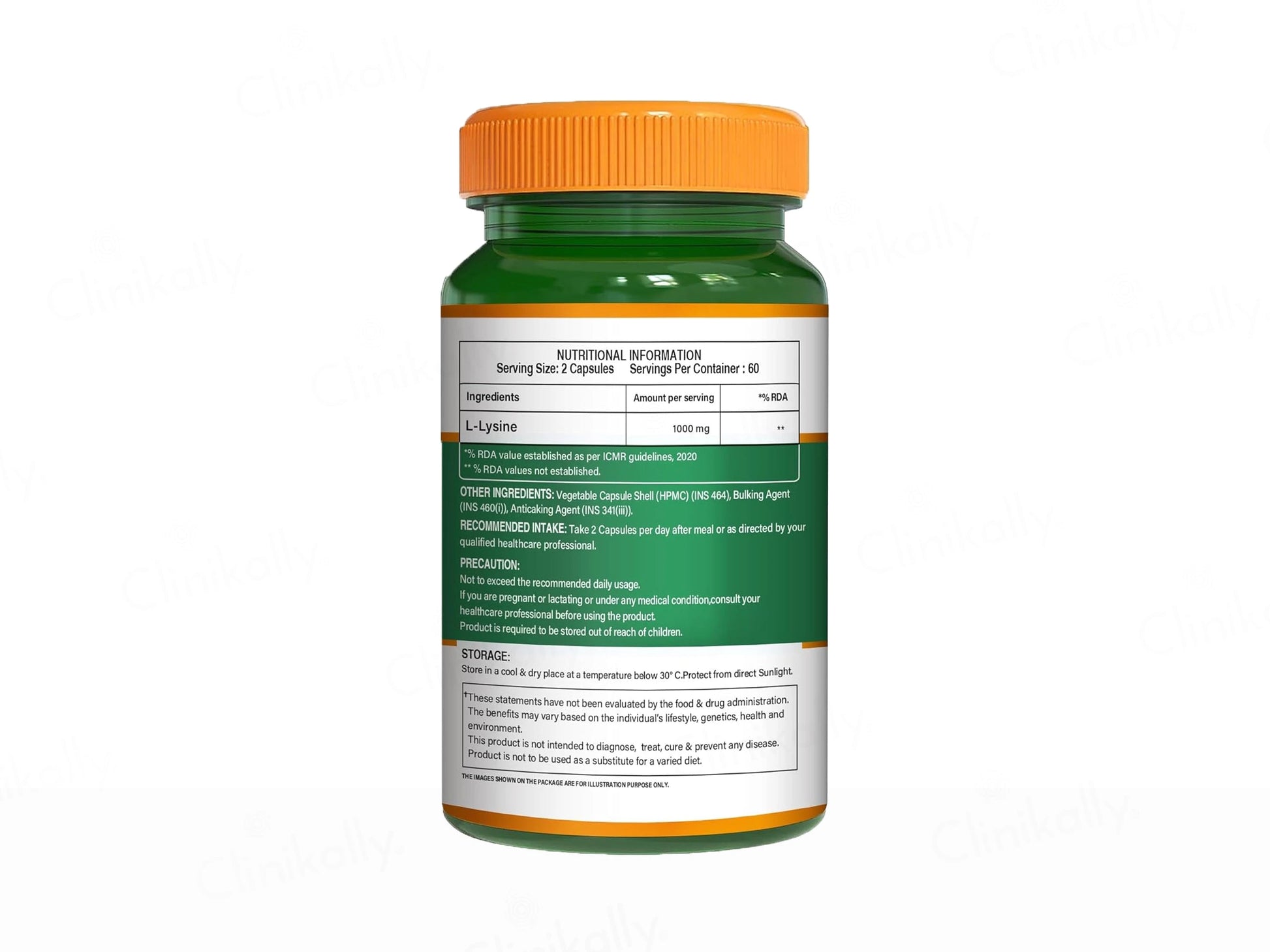 Pure Nutrition L-Lysine 1000mg Veg Capsule